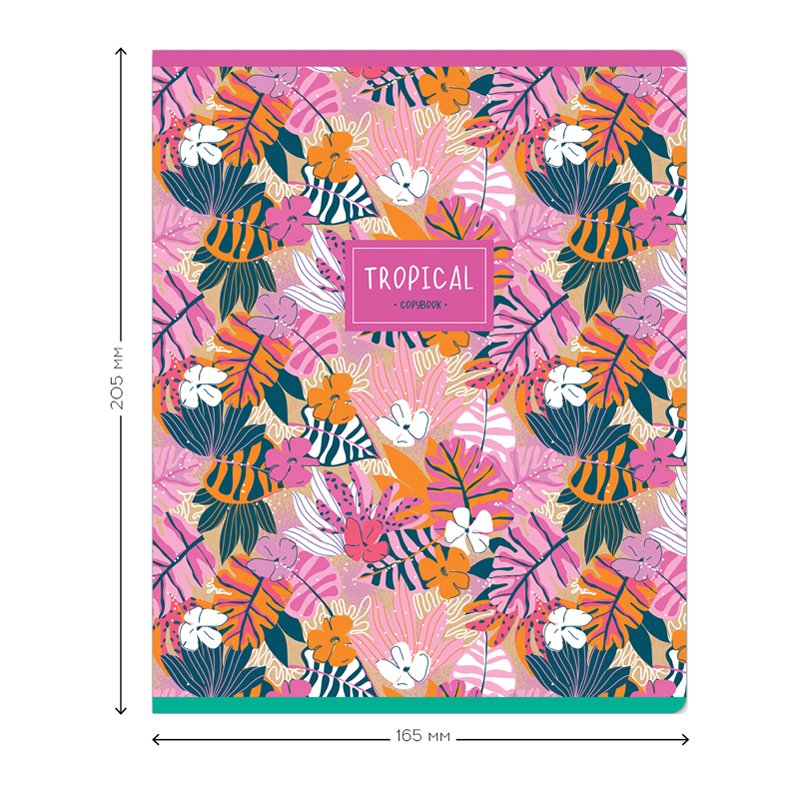 Тетрадь 48л., А5, клетка Greenwich Line «Floral Kraft», глянцевая ламинация, 70г/м2