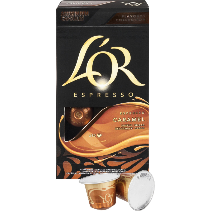 Кофе в капсулах LOR Espresso Caramel натуральный жареный молотый 10шт/уп