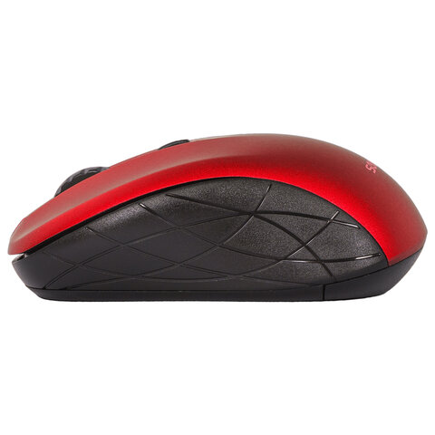 Мышь беспроводная SONNEN V-111, USB, 800/1200/1600 dpi, 4 кнопки, оптическая, красная