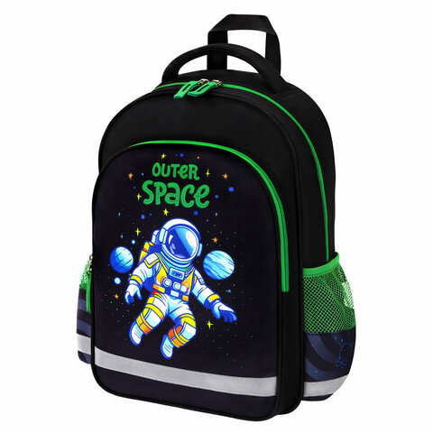 превью Рюкзак ПИФАГОР SCHOOL, 1 отделение, 3 кармана, «Outer space», 38×28×14 см