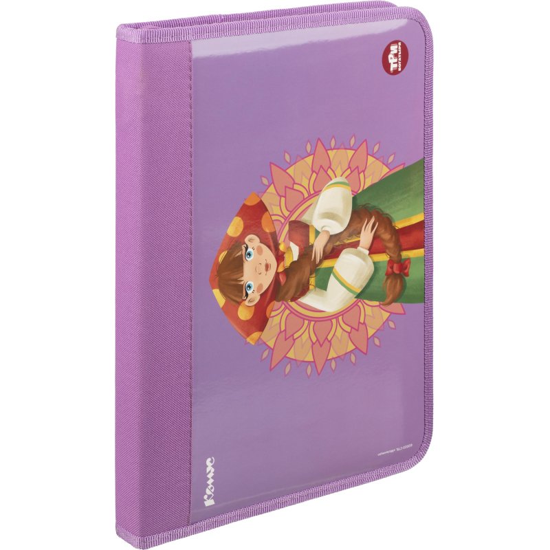 Папка для тетрадей Комус Три Богатыря Любава, А4с рез, ткн,340×235х30, ПТ-Р4