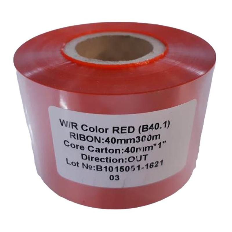 Риббон Wax/Resin Premium red 40 мм х 300 м OUT (диаметр втулки 25.4 мм)
