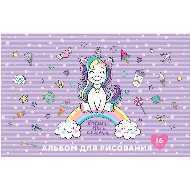 превью Альбом для рисования 16л., А4, на скрепке ArtSpace «Стиль. Trendy design», обл-офсет