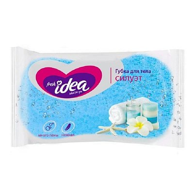 Губка для тела Fresh idea Силуэт 14×9×5 см