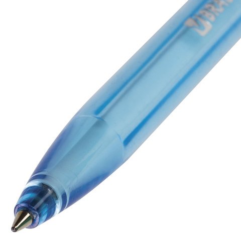Ручка шариковая масляная BRAUBERG «Olive Pen Tone», СИНЯЯ, корпус тонированный, узел 0.7 мм, линия письма 0.35 мм