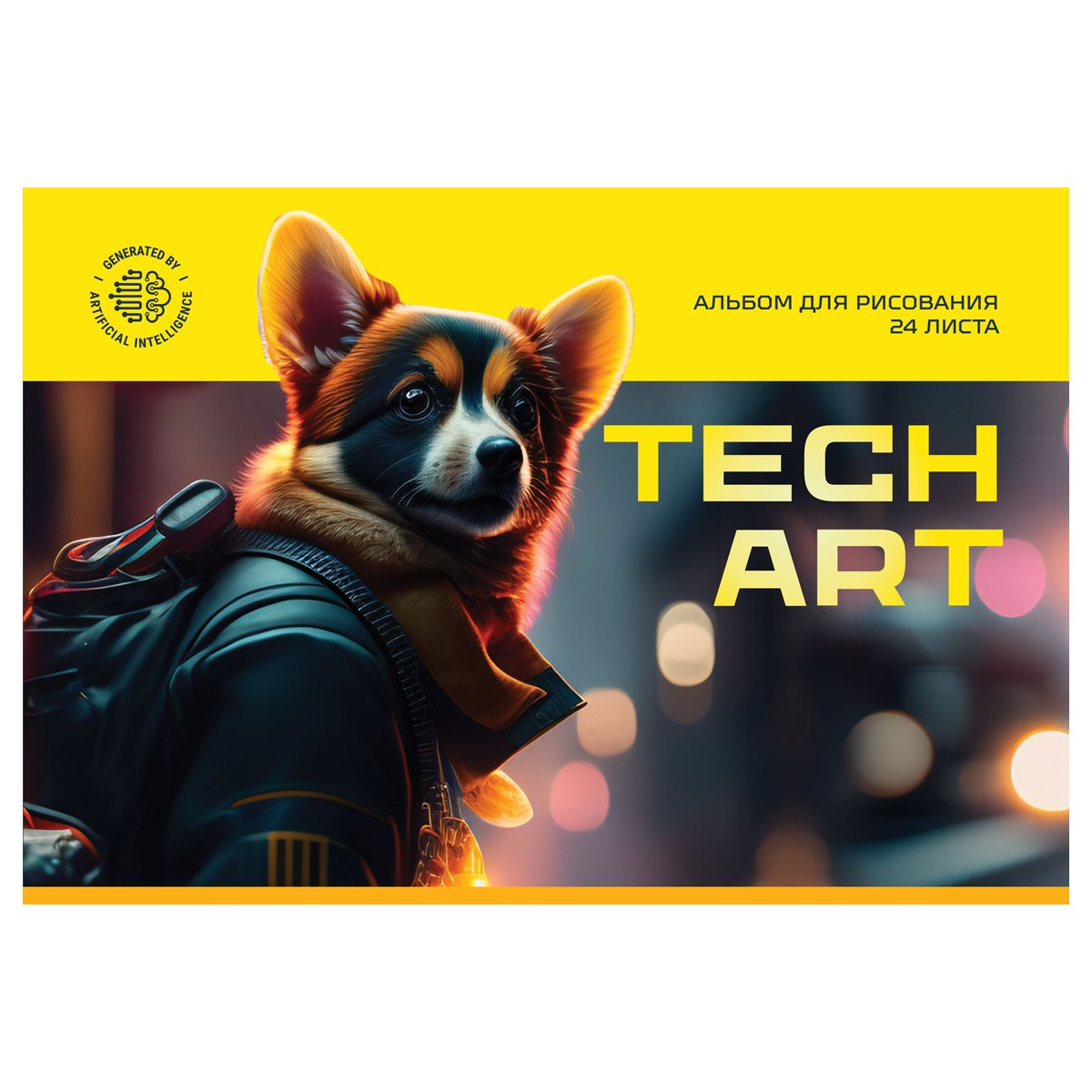 Альбом для рисования 24л., А4, на скрепке BG «TechArt»