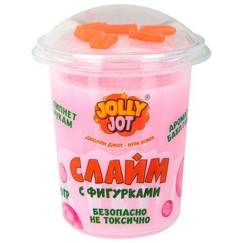 Слайм с фигурками, вкусняшки, 200 г, НАБОР 6 шт., JOLLY JOT (ДЖОЛЛИ ДЖОТ)
