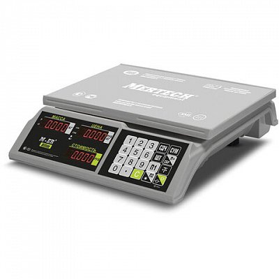 Весы торговые MERCURY M-ER 326-15.2 LED (0.05-15 кг), дискретность 2 г, платформа 325×230 мм, без стойки