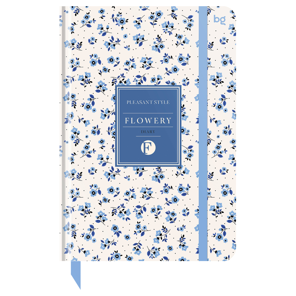 превью Ежедневник недатированный А5, 136л., 7БЦ BG «Flowery. White», глянцевая ламинация, отд. фольгой
