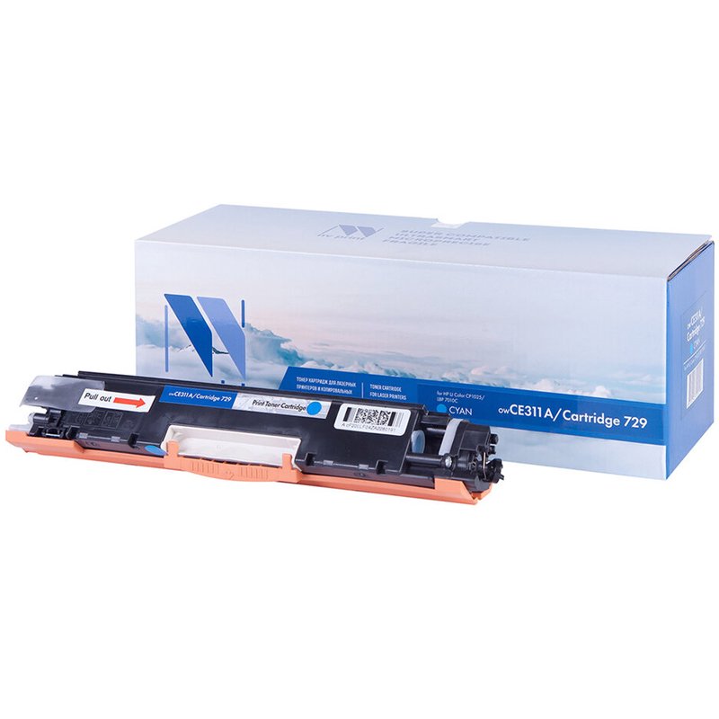 Картридж лазерный NV PRINT (NV-CE311A/729C) для HP M175nw/CP1025nw/CANON LBP7010C, голубой, ресурс 1000 страниц