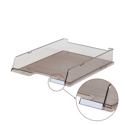 Лоток для бумаг горизонтальный Han прозрачный тонированный