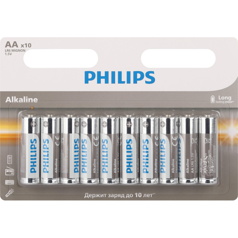 Батарейка Philips Entry AA LR6A10B/51 LR6-10BL 10 шт/уп