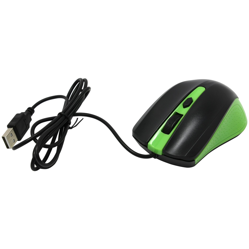 превью Мышь Smartbuy ONE 352, USB, зеленый, черный, 3btn+Roll