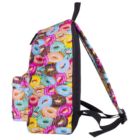 Рюкзак BRAUBERG, универсальный, сити-формат, «Donuts», 20 литров, 41×32х14 см