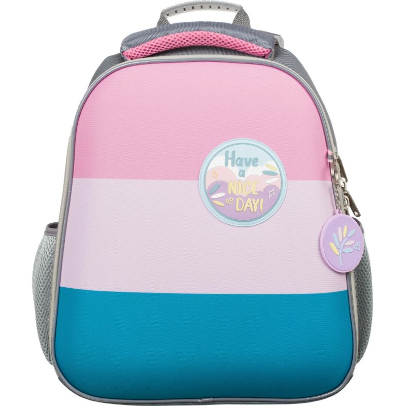 превью Ранец №1School Basic Casual роз+голуб, 2 отд., эргоном. спинка