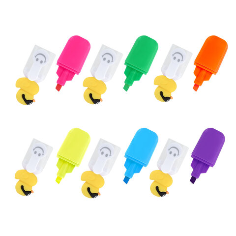 Набор текстовыделителей с топперами 6 ЦВЕТОВ НЕОН, «КРУТЫЕ УТЯТА», линия 1-4 мм, FUNSTER (ФАНСТЕР)