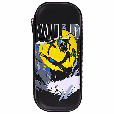 Пенал BRAUBERG, 1 отделение, 1 откидная планка, EVA, 22×10х5 см, «Wild face»