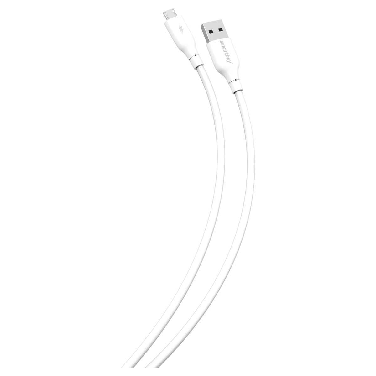превью Кабель Smartbuy S25, USB - micro-USB, 3A output, оплетка TPE, 1м, белый