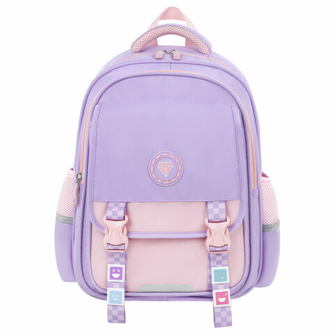 Рюкзак BRAUBERG SNAP, 2 отделения, 3 кармана, «Delicate lilac», 39×28х16 см
