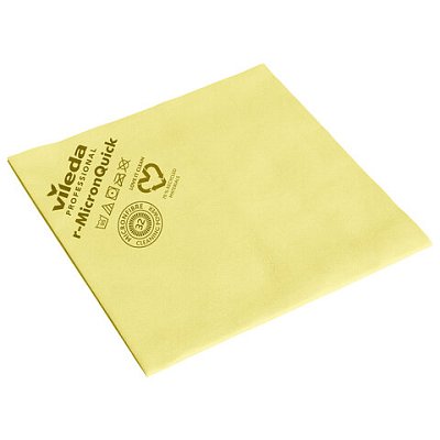 Салфетки VILEDA PROFESSIONAL «МикронКвик», КОМПЛЕКТ 5 шт., микроволокно, желтый, 38×40 см
