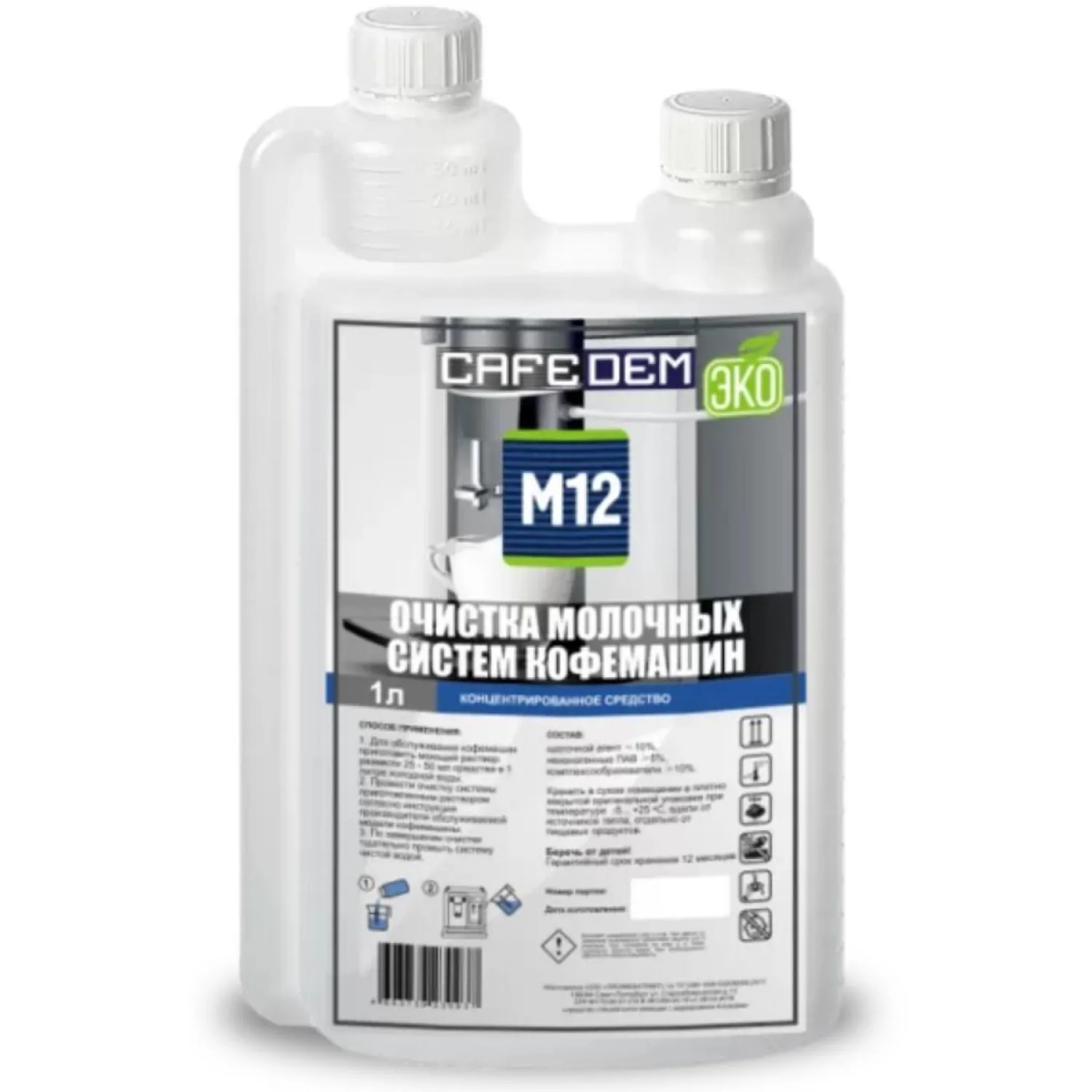 превью Жидкость для чистки молочной системы Cafedem M12 (1л)