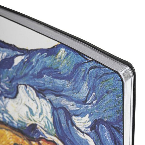 Блокнот А5 (143×210 мм), BRAUBERG VISTA «Van Gogh», под кожу, гибкий, 80 л. 