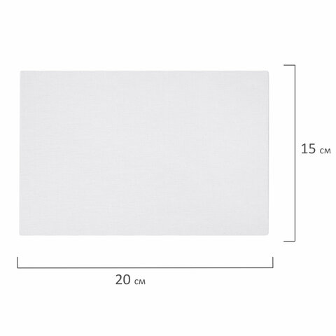 Холст на картоне (МДФ), 15×20 см, 280 г/м2, грунтованный, 100% хлопок, BRAUBERG ART CLASSIC
