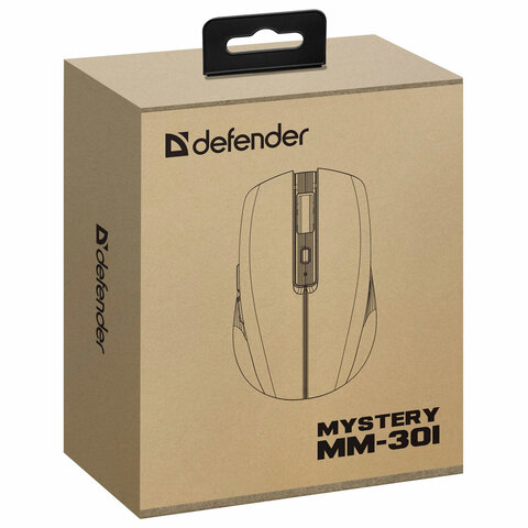 Мышь беспроводная бесшумная DEFENDER Mystery MM-301 LED, 5 кнопок + колесо-кнопка, фиолетовая