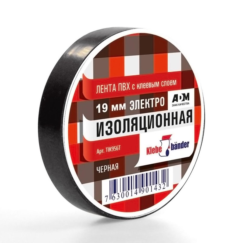превью Изолента ПВХ TIK506T 15 х 20 черная Klebebander/200/8