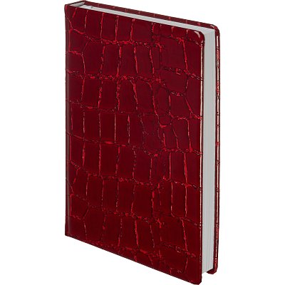 Ежедневник датированный Attache Selection Stones, 2025, А5, красный, нат. кожа