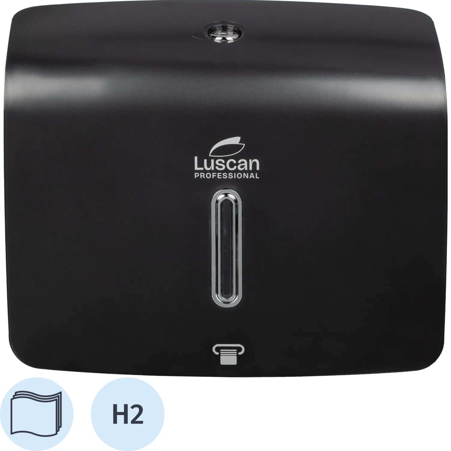 Диспенсер для полотенец листовых Luscan Professional Etalon H2 чёрный