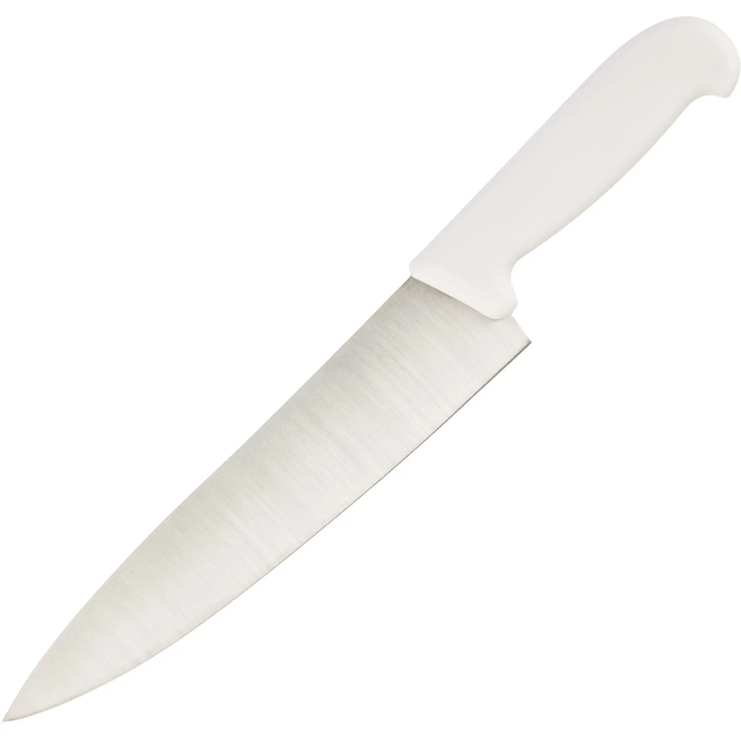 превью Нож поварской лез 254 мм толщ 2 мм 3Cr13 белая пластиковая ручка