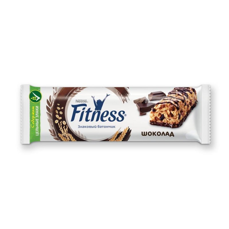 Батончики мюсли Fitness с цельными злаками и шоколадом (16 батончиков по 23.5 г)