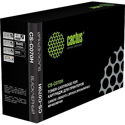 Картридж лазерный Cactus CS-C070H чер. пов. емк. для Canon LBP243/246 MF465