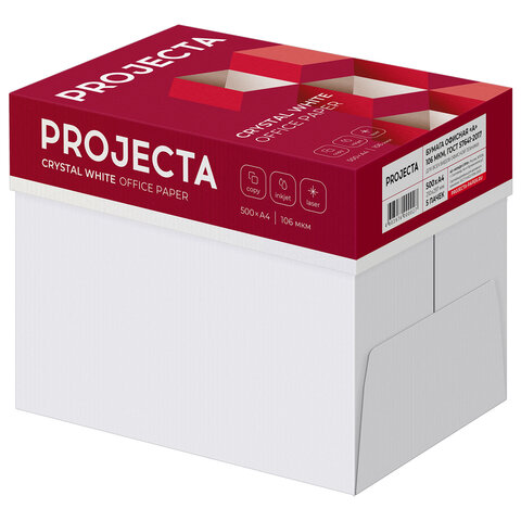 Бумага для офисной техники Projecta (А4, марка А, 80 г/кв.м, 500 листов)