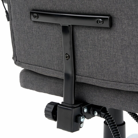 Кресло офисное CROMEX «Chill MS-005», с функцией вибромассажа, подножка, ткань, серое