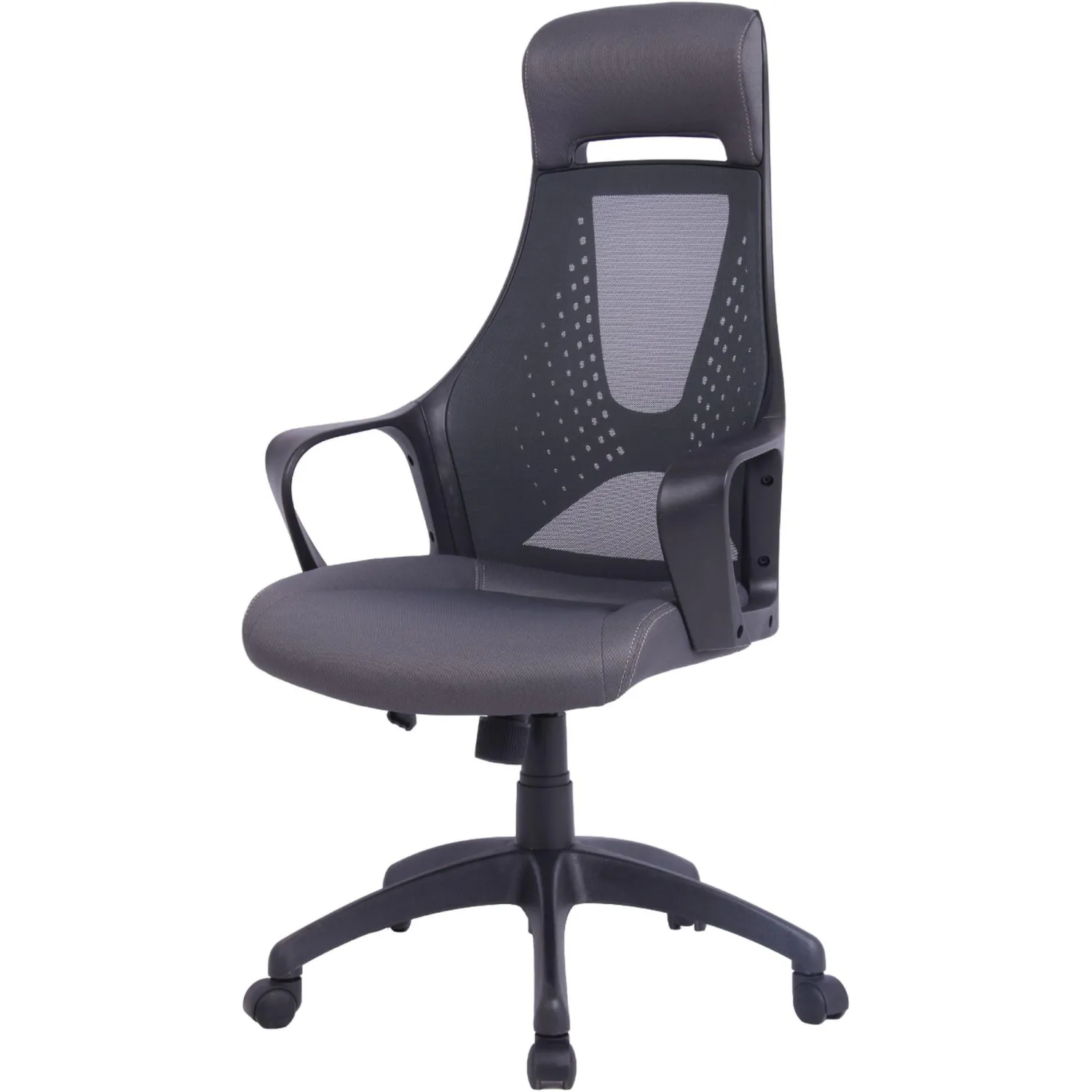 Кресло для руководителя Комус Мебель (Easy Chair) 578 чёрное (ткань/сетка, пластик)