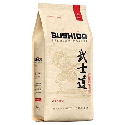 Кофе в зернах BUSHIDO «Sensei» 1 кг, арабика 100%, Нидерланды