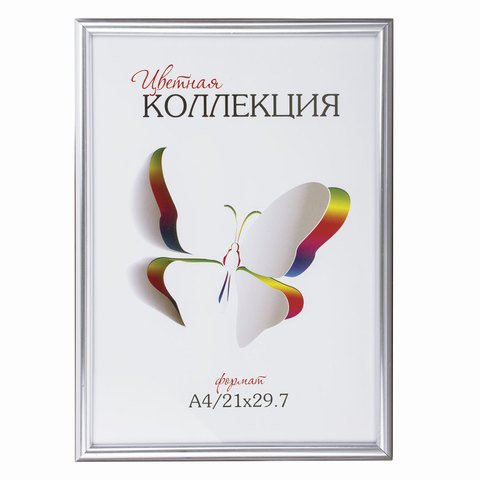 превью Рамка бизнес-класса 21×30 см, пластик, багет 11 мм, серебро, стекло