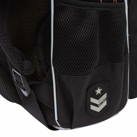 Ранец GRIZZLY анатомическая спинка, с мешком для обуви, для мальчиков, SERIOUS, 33×25х13 см
