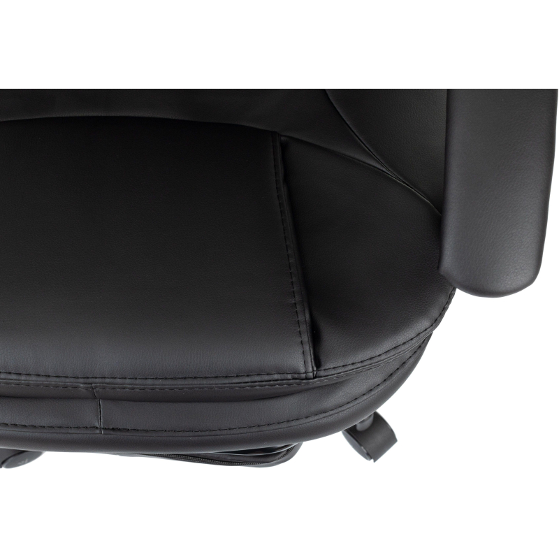 Кресло VB_EChair 668 PU P черный эко. кожа подст. для ног