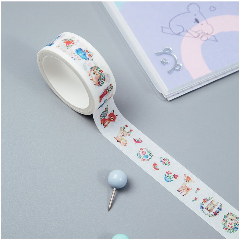 превью Клейкая лента декоративная MESHU «Cute toys», 1.5 см*3м
