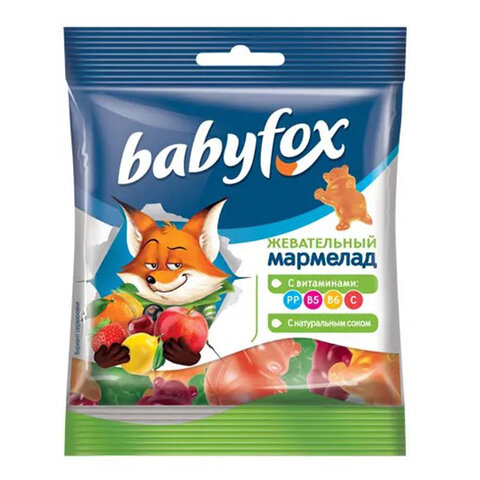 превью Мармелад жевательный в форме бегемотиков 70 г, BABYFOX