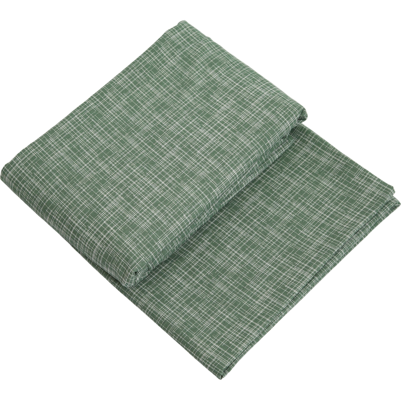 Постельное белье 1.5сп бязь набив. 120г/м2 (нав.70×70 2шт. ), Контур зеленый
