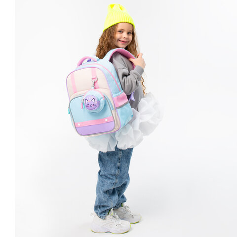 Рюкзак BRAUBERG KIDS MODE с кошельком в комплекте, 1 отделение, «Little sweetie», 39×28×15 см