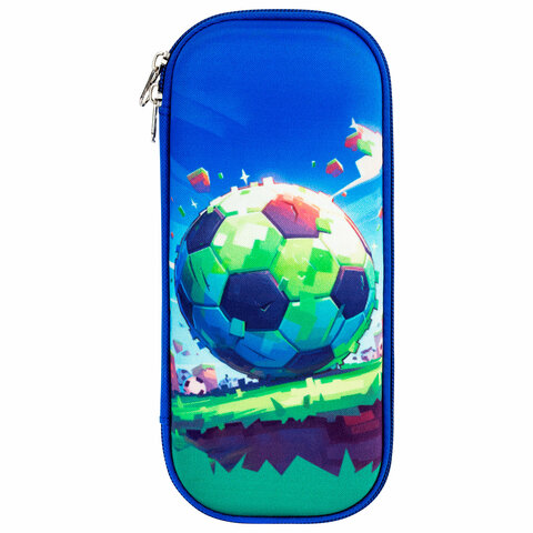 Пенал ЮНЛАНДИЯ, 1 отделение, карман, полиэстер/EVA, 22×10х5 см, «Football match»