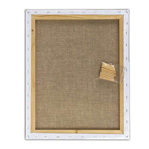 Холст на подрамнике BRAUBERG ART «CLASSIC», 40×50 см, грунтованный, 45% хлопок, 55% лен, среднее зерно
