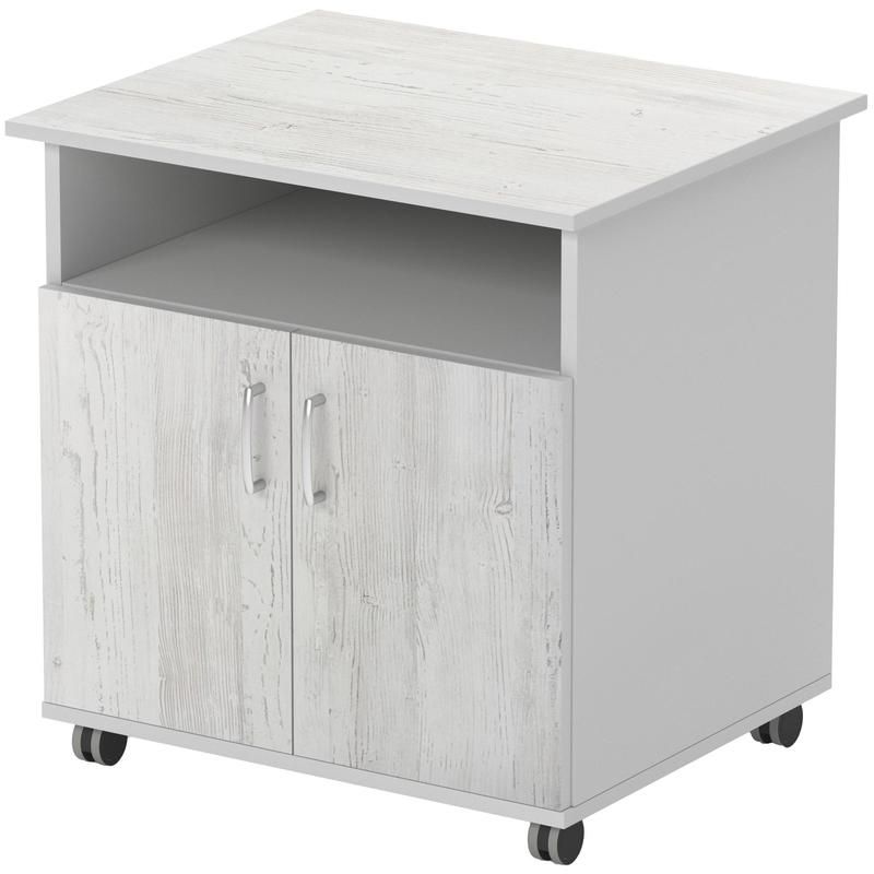превью Тумба под оргтехнику Easy Standard (сосна винтер/серый, 720×600×740 мм)