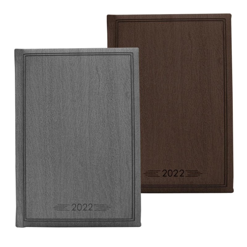 Ежедневник датированный 2022 год Infolio Wood искусственная кожа А5 176 листов темно-серый