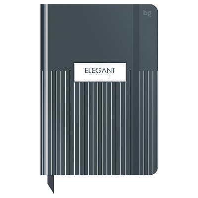Ежедневник недатированный А5, 136л., 7БЦ BG «Minimal. Black», глянцевая ламинация, отд. фольгой